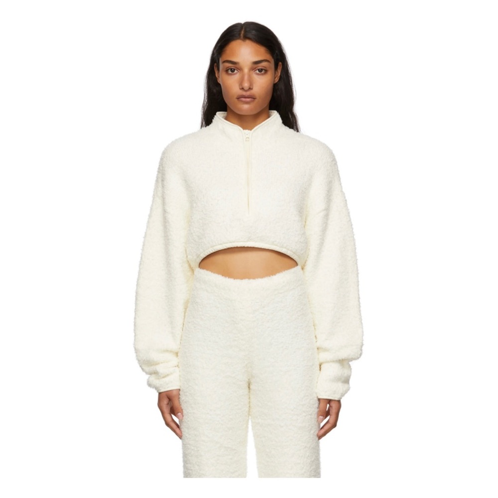 Skims Cozy Knit Cropped Pullover